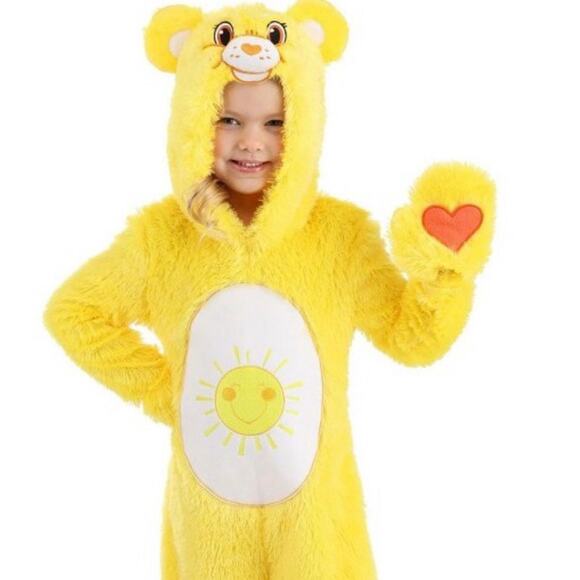 Care Bears Funshine Bear Costume 2T Toddler Halloween Plush Outfit Yellow VGUC - Picture 3 of 16
